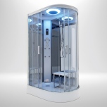Premium Steam Shower 1100x700mm - Chrome Frame/Left Hand