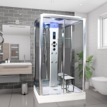 Premium Steam Shower 1050x850mm - Chrome Frame