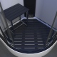 Platinum Black Synthetic Wood Effect Floor for 800mm Quadrant