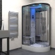 Platinum Steam Shower 1100x700mm - Black Frame/Left Hand