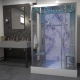 Grey Marble - Twin Shower Cabin - 1400mm x 900mm