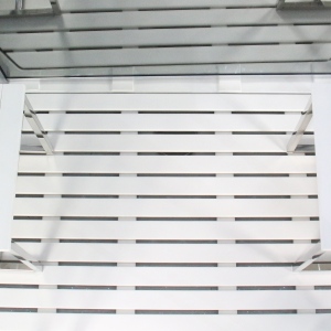 Platinum White Synthetic Wood Effect Floor for 1400mm Rectangle