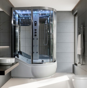 1500SL - 3rd Generation Steam Shower Bath | 1500mm x 850mm - Mirror