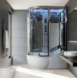 1500SR - 3rd Generation Steam Shower Bath | 1500mm x 850mm - Mirror