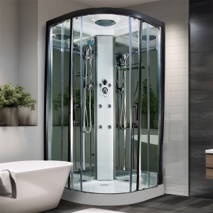 Insignia ECOnomy Shower Cabin 1000x1000mm - Black Frame