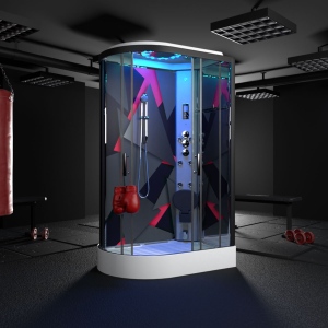 Fight - Offset Steam Shower (Right Hand)