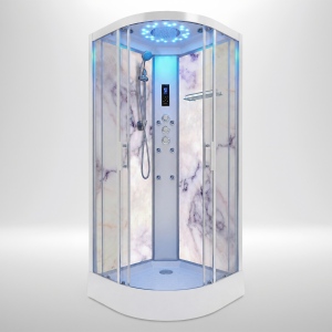 White Marble - Quadrant Shower Cabin- 800mm x 800mm