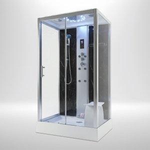 Black Marble - Rectangle Steam Shower - 1050mm x 850mm : Clearance