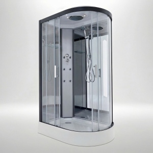 Insignia ECOnomy Shower Cabin 1100x700mm - Left Hand - Black Frame