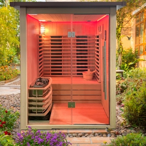 MXOS1700 3rd Generation - Outdoor Sauna 1700mm x 1500mm Hybrid
