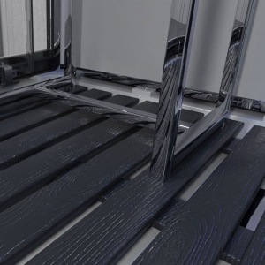 Platinum Black Synthetic Wood Effect Floor for 1150mm Rectangle
