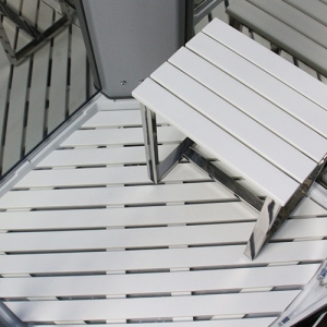 Platinum White Synthetic Wood Effect Floor for 1000mm Quadrant