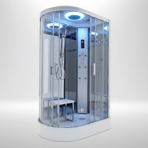 Premium Steam Shower 1200x800mm - Chrome Frame/Right Hand - Mirror