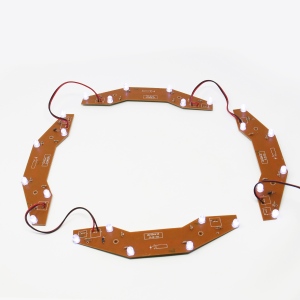 (AX) 24 x 10mm White LED Lights ( 4 x PCBs, 6 LEDs Per Board, 45 + 72.5mm LED Gap)