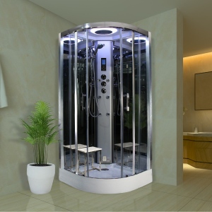 Premium Steam Shower 900x900mm - Chrome Frame/Clear Glass