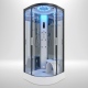 Platinum Steam Shower 800x800mm - Black Frame/Clear Glass