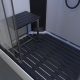 Platinum Black Synthetic Wood Effect Floor for 1100mm Left hand Offset