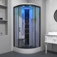Monochrome Steam Shower Quadrant