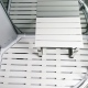 Platinum White Synthetic Wood Effect Floor for 1100mm Left hand Offset