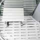 Platinum White Synthetic Wood Effect Floor for 1100mm Right hand Offset