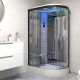 Platinum Shower Cabin 1100x700mm - Black Frame/Left Hand