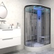 Platinum Shower Cabin 1200x800mm - Black Frame/Right Hand