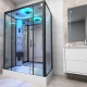 Premium Twin Shower Cabin 1400x900mm - Black Frame