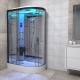 Premium Shower Cabin 1100x700mm - Black Frame/Left Hand