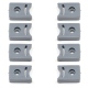 Grey Rubber Door Stops (Pack of 8)