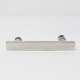 Chrome Rectangle Door Handles (x2) - 145mm Between Fixings