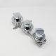 Water Control Valve mixer Tap Set - Thermostatic 4 Port 3 Feed (100mm between dials)