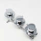 Water Control Valve mixer Tap Set - Thermostatic 3 Port 2 Or 3 Feed (100mm between dials)
