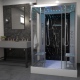 Black Marble - Twin Steam Shower - 1400mm x 900mm