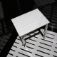 Shower Seat / Stool White Wood Effect
