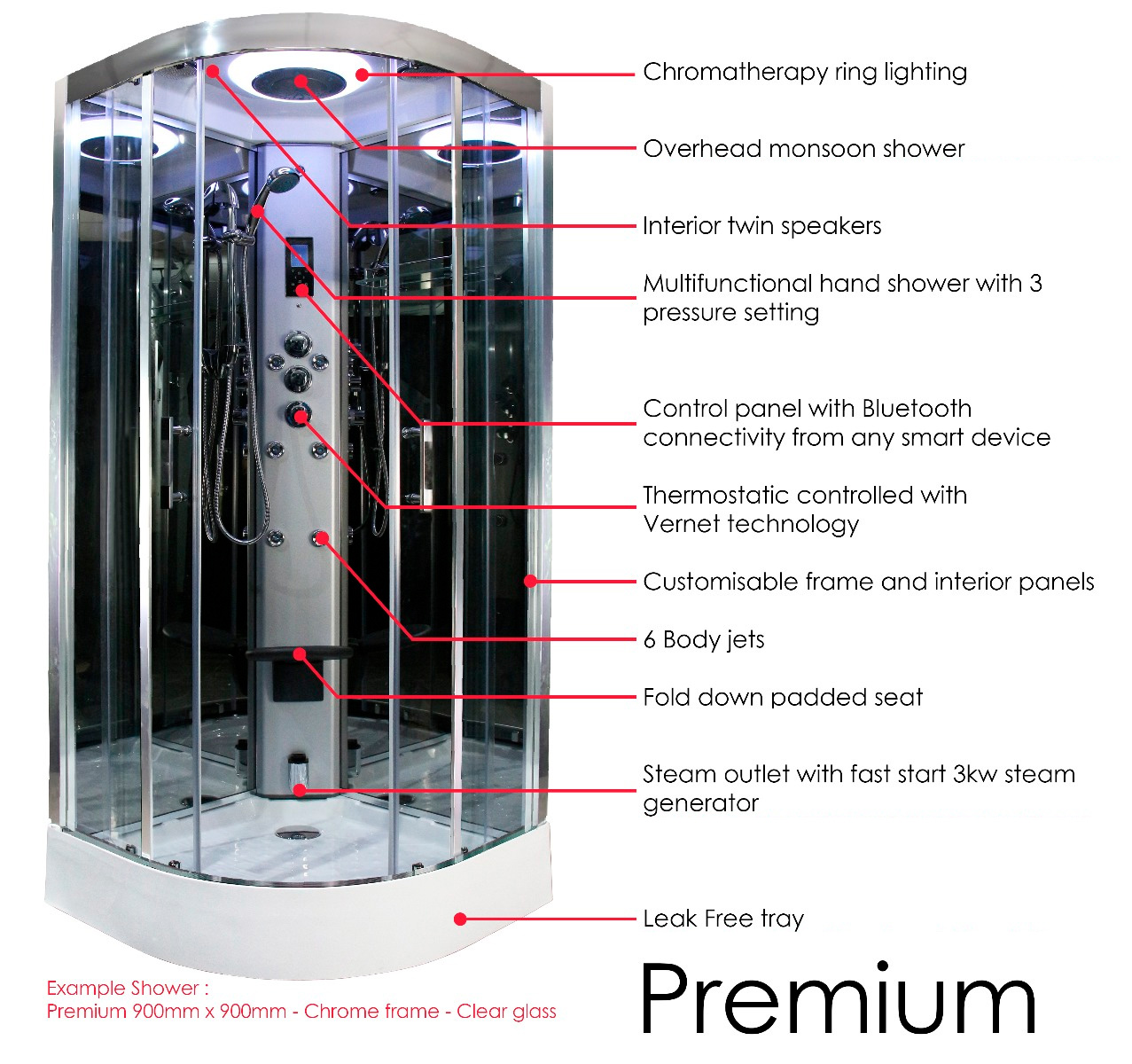 Premium Shower features